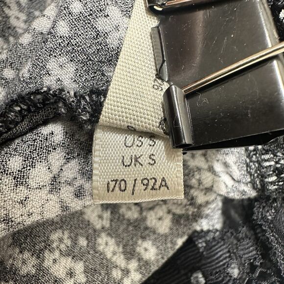 Free People Bodysuit Womens Small Ditsy Black White Floral Tiered Bell Sleeve - Picture 16 of 16